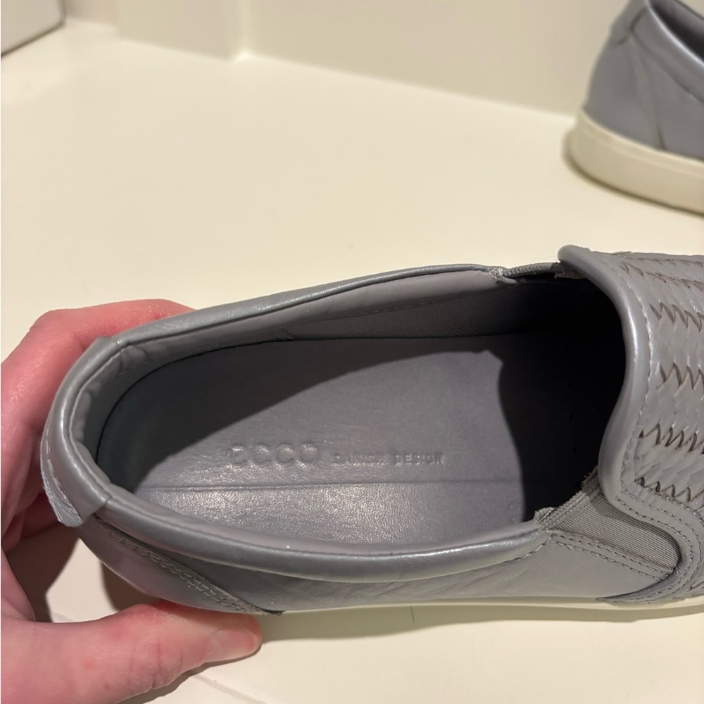 Womens Ecco SOFT 7 slip on blue metallic size 39 - Picture 6 of 6